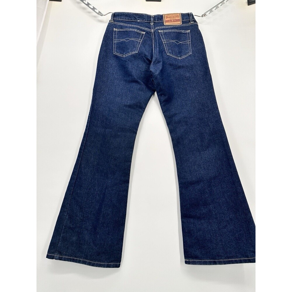 VTG Y2k Paris Blues Jeans womens  Blue Denim Low‎ Rise Flare 5 Pocket Stretch 32